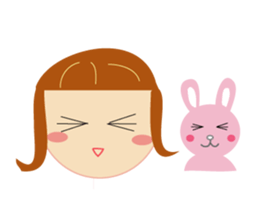 Girl with blue eyes & friends sticker #14180215