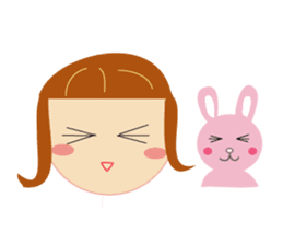 Girl with blue eyes & friends sticker #14180215