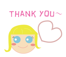 Girl with blue eyes & friends sticker #14180218