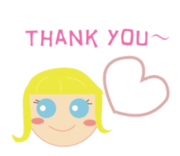 Girl with blue eyes & friends sticker #14180218