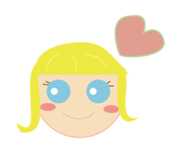 Girl with blue eyes & friends sticker #14180220