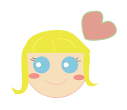 Girl with blue eyes & friends sticker #14180220