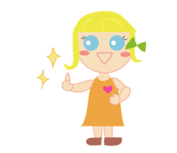 Girl with blue eyes & friends sticker #14180221