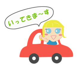 Girl with blue eyes & friends sticker #14180222