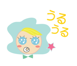 Girl with blue eyes & friends sticker #14180230