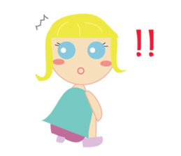 Girl with blue eyes & friends sticker #14180231