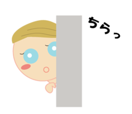 Girl with blue eyes & friends sticker #14180232