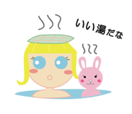 Girl with blue eyes & friends sticker #14180233