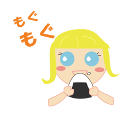 Girl with blue eyes & friends sticker #14180234