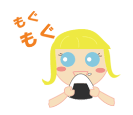 Girl with blue eyes & friends sticker #14180234