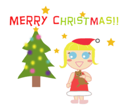 Girl with blue eyes & friends sticker #14180242