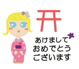 Girl with blue eyes & friends sticker #14180244