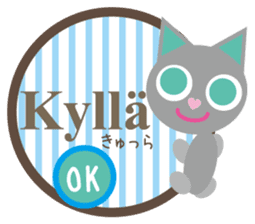 Finnish and Japanese speaking cat sticker #14183337