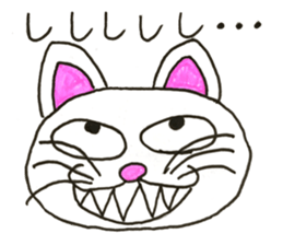 three pleasant cats sticker #14183447