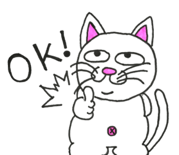 three pleasant cats sticker #14183449