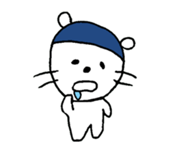 Relaxing life in winter. sticker #14183883