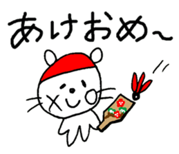 Relaxing life in winter. sticker #14183886