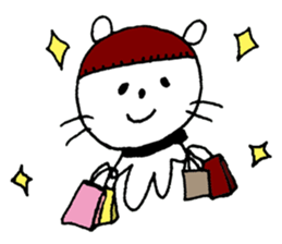 Relaxing life in winter. sticker #14183890