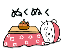 Relaxing life in winter. sticker #14183892