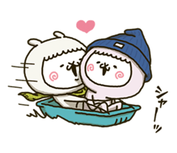 fool couple alpaca 4 sticker #14185493