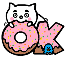 Cat of eyebrows No.2 sticker #14185928