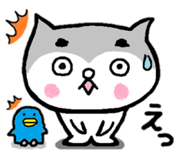 Cat of eyebrows No.2 sticker #14185931