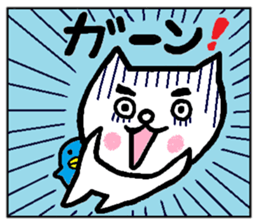 Cat of eyebrows No.2 sticker #14185938