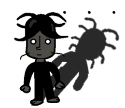 Anthropomorphized cockroach sticker #14186094