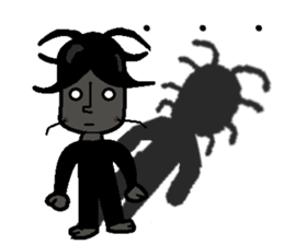 Anthropomorphized cockroach sticker #14186094