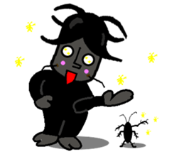 Anthropomorphized cockroach sticker #14186129