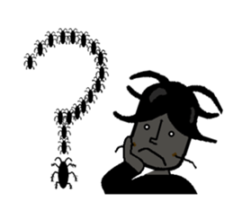 Anthropomorphized cockroach sticker #14186133