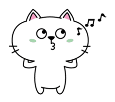 A little white cat - Mina sticker #14187326