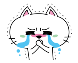 A little white cat - Mina sticker #14187327