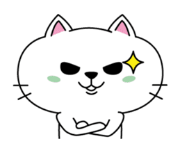 A little white cat - Mina sticker #14187334