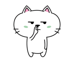 A little white cat - Mina sticker #14187338