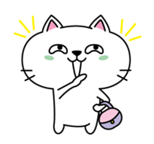 A little white cat - Mina sticker #14187339