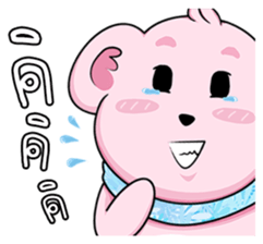 smiley pinky bear sticker #14188404