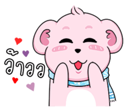 smiley pinky bear sticker #14188405