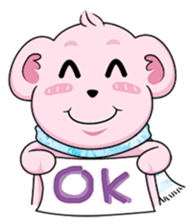 smiley pinky bear sticker #14188410
