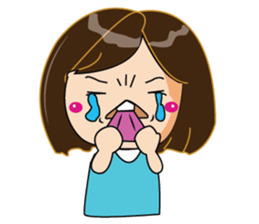 One of us: Cute Green Dress sticker #14189543