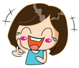 One of us: Cute Green Dress sticker #14189544