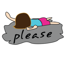 One of us: Cute Green Dress sticker #14189546