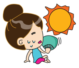 One of us: Cute Green Dress sticker #14189547