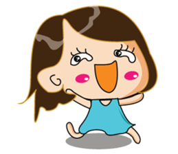 One of us: Cute Green Dress sticker #14189549