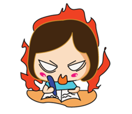 One of us: Cute Green Dress sticker #14189551