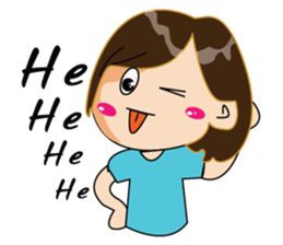 One of us: Cute Green Dress sticker #14189553