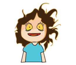 One of us: Cute Green Dress sticker #14189554