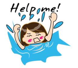 One of us: Cute Green Dress sticker #14189555