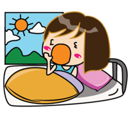 One of us: Cute Green Dress sticker #14189557