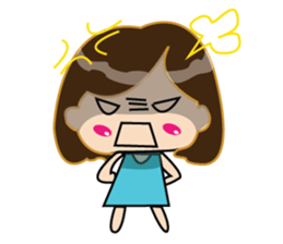 One of us: Cute Green Dress sticker #14189558